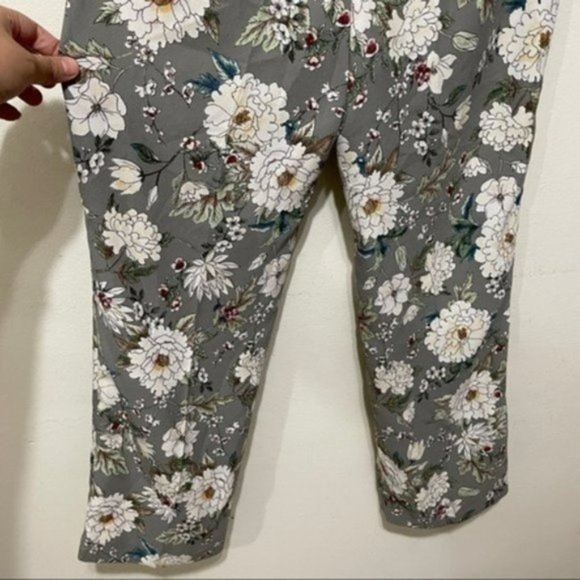 ZARA basic women’s floral grey print wide leg trousers size small - Picture 7 of 12